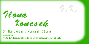 ilona koncsek business card